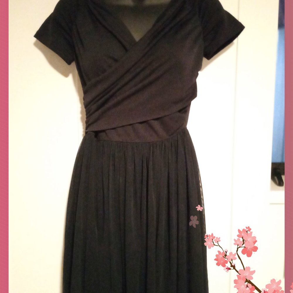 ๐ 2/$10 Zara Navy Blue Dress - Picture 2 of 4